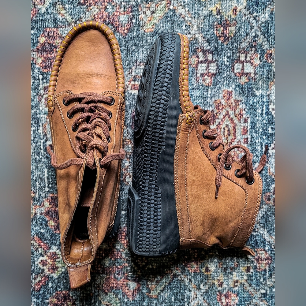 Cole Haan Brown Sport Moccasin Lace Up Bootie size 7.5